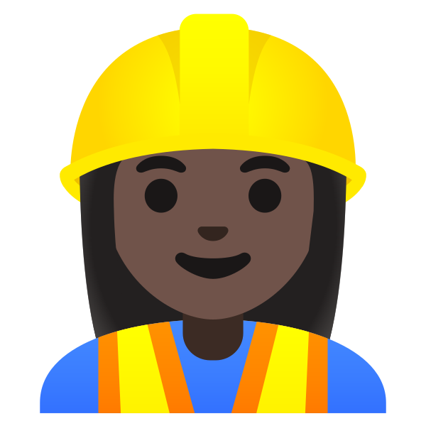 Emoji U1f477 1f3ff 200d 2640