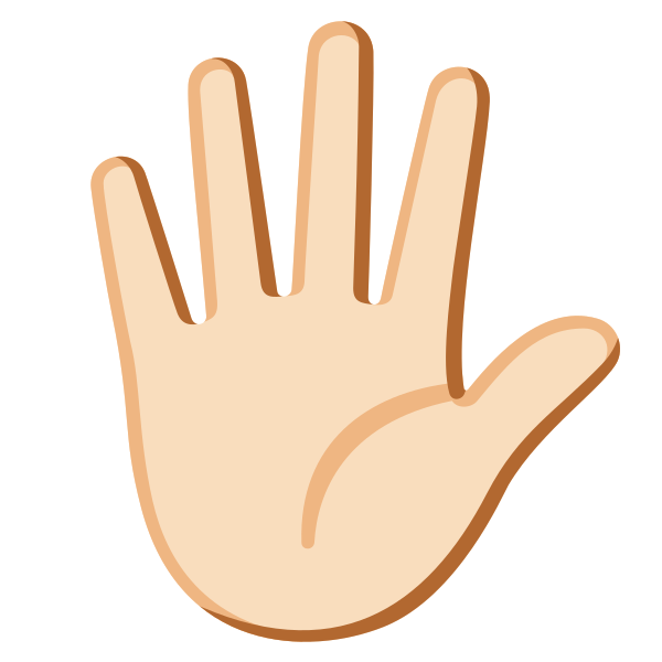 Emoji U1f590 1f3fb