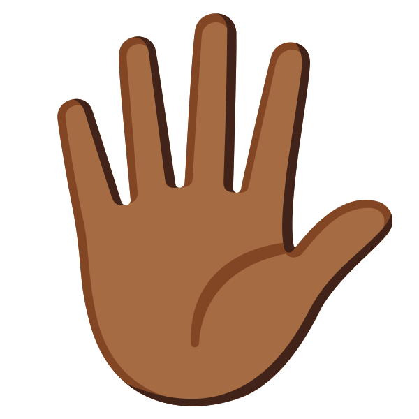 Emoji U1f590 1f3fe