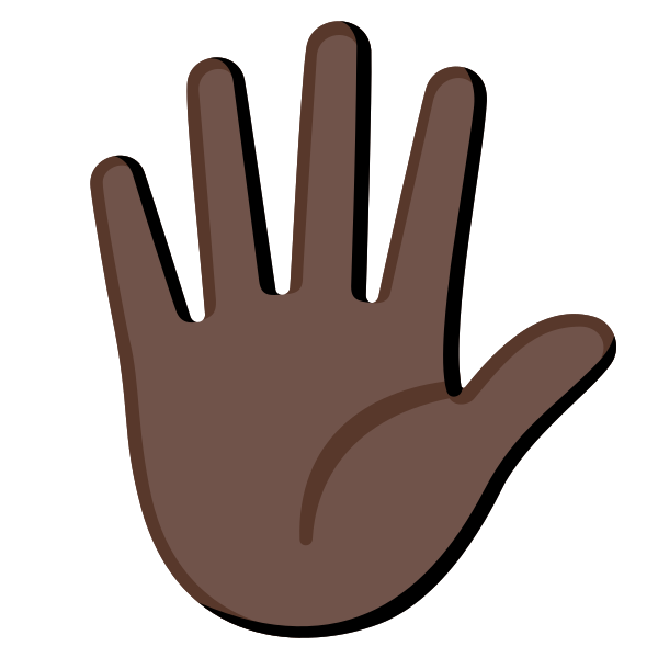 Emoji U1f590 1f3ff