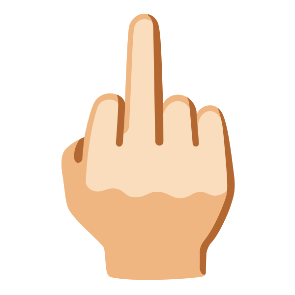 Emoji U1f595 1f3fb