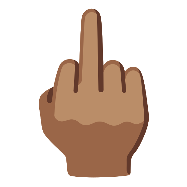 Emoji U1f595 1f3fd
