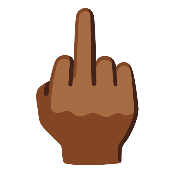 Emoji U1f595 1f3fe
