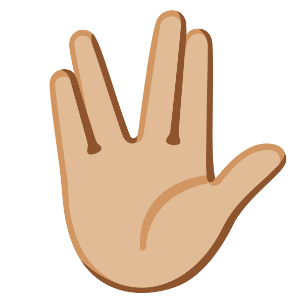Emoji U1f596 1f3fc