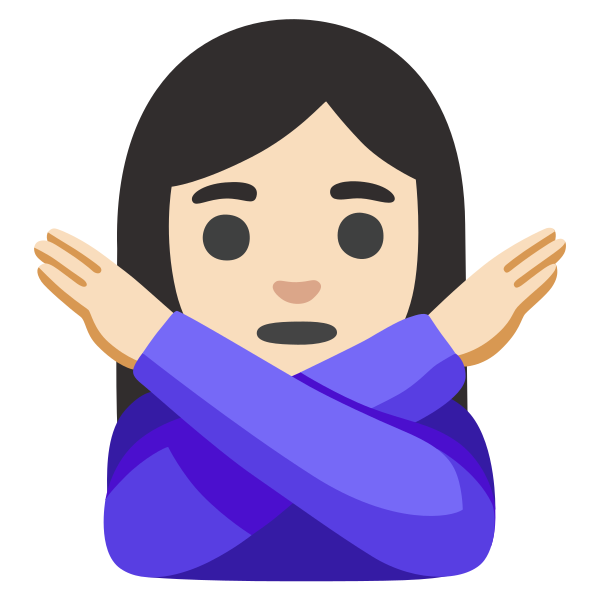 Emoji U1f645 1f3fb 200d 2640
