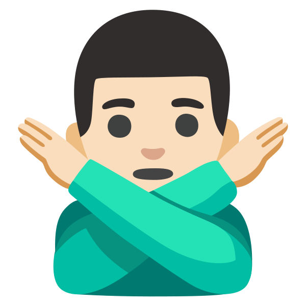 Emoji U1f645 1f3fb 200d 2642
