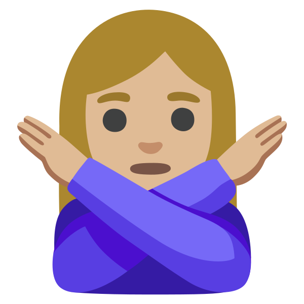 Emoji U1f645 1f3fc 200d 2640
