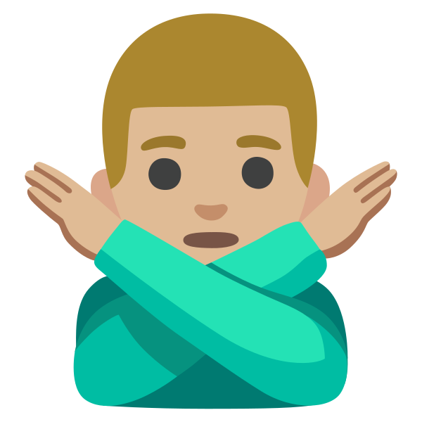 Emoji U1f645 1f3fc 200d 2642