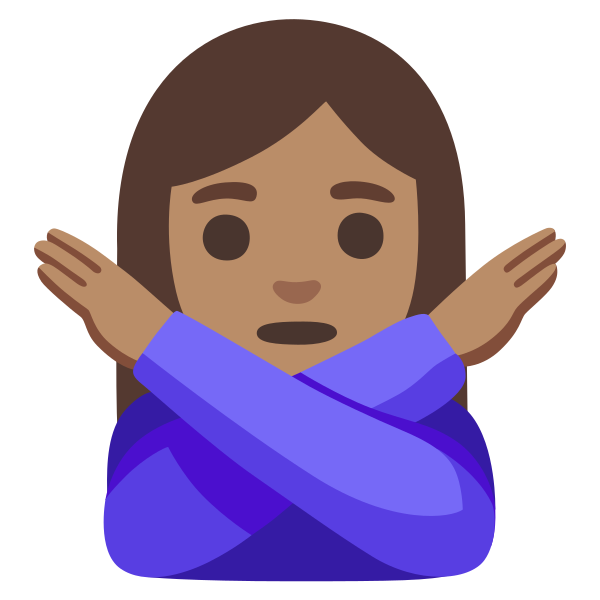 Emoji U1f645 1f3fd 200d 2640