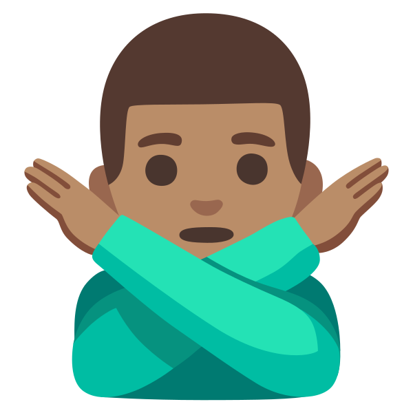 Emoji U1f645 1f3fd 200d 2642