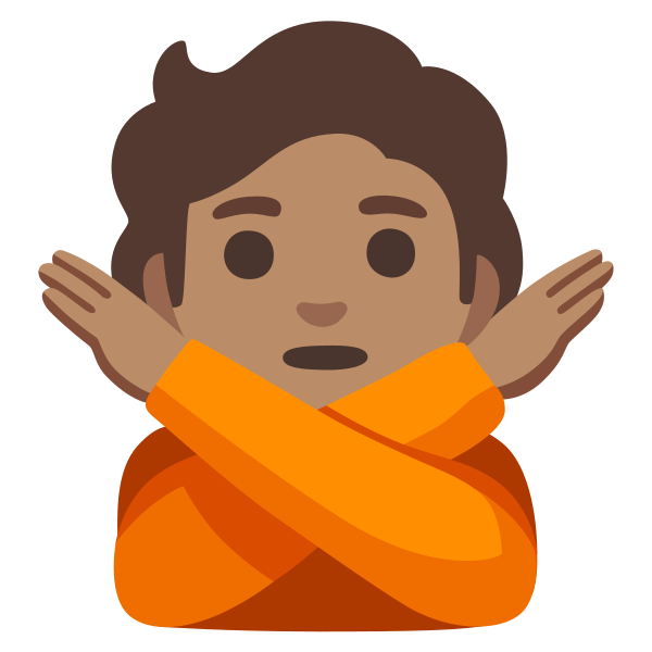 Emoji U1f645 1f3fd