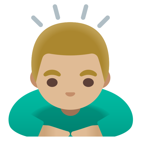 Emoji U1f647 1f3fc 200d 2642