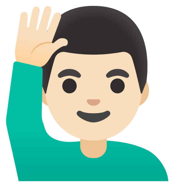 Emoji U1f64b 1f3fb 200d 2642