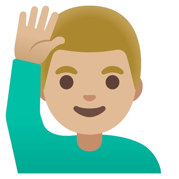Emoji U1f64b 1f3fc 200d 2642