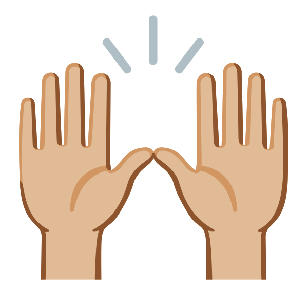 Emoji U1f64c 1f3fc