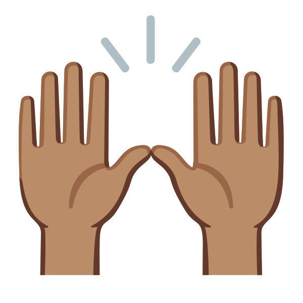 Emoji U1f64c 1f3fd