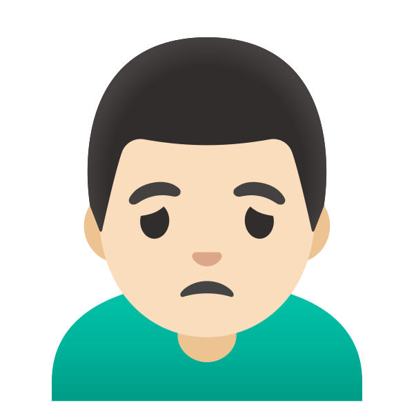 Emoji U1f64d 1f3fb 200d 2642