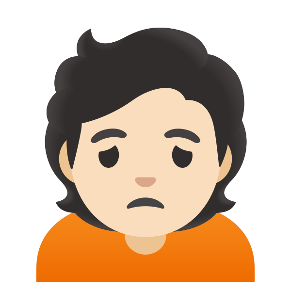 Emoji U1f64d 1f3fb