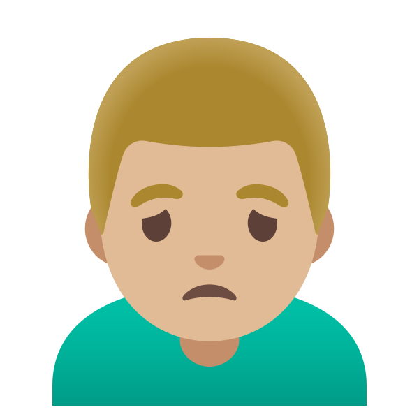 Emoji U1f64d 1f3fc 200d 2642