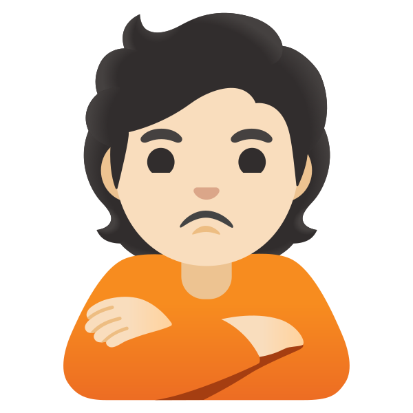 Emoji U1f64e 1f3fb