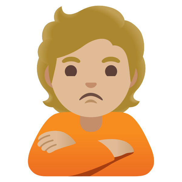Emoji U1f64e 1f3fc
