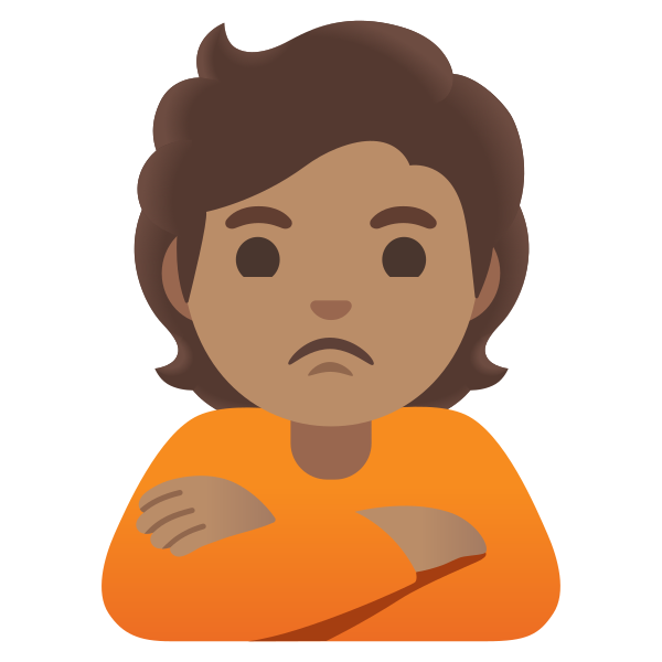 Emoji U1f64e 1f3fd