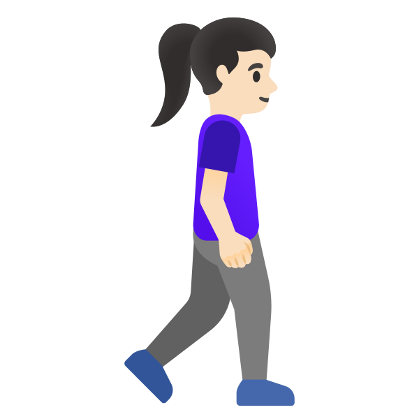 Emoji U1f6b6 1f3fb 200d 2640 200d 27a1
