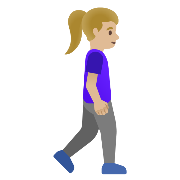 Emoji U1f6b6 1f3fc 200d 2640 200d 27a1