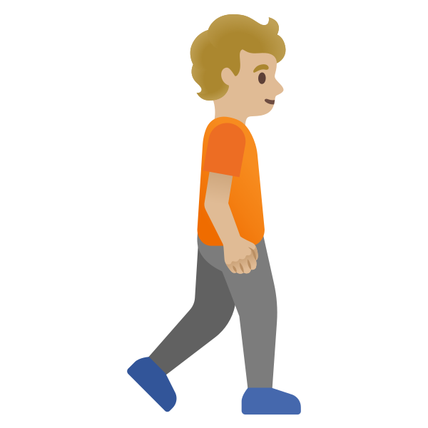 Emoji U1f6b6 1f3fc 200d 27a1