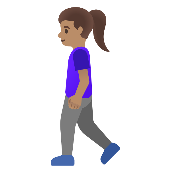 Emoji U1f6b6 1f3fd 200d 2640