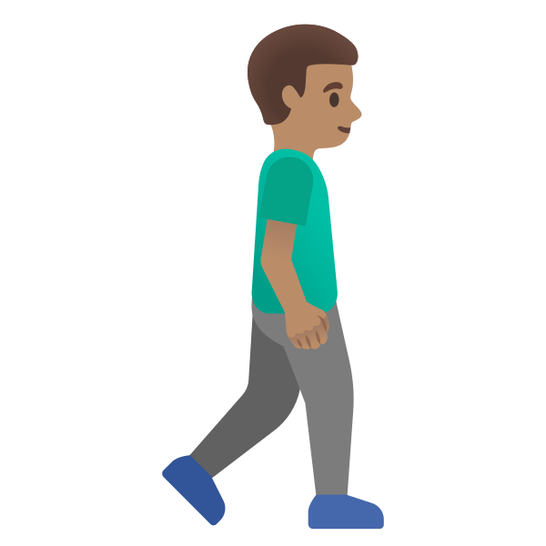Emoji U1f6b6 1f3fd 200d 2642 200d 27a1