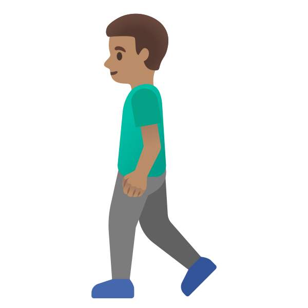 Emoji U1f6b6 1f3fd 200d 2642