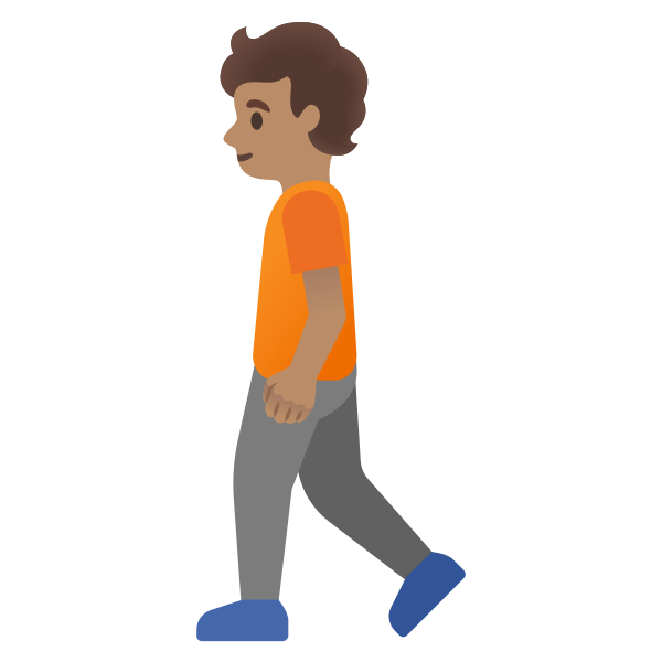 Emoji U1f6b6 1f3fd