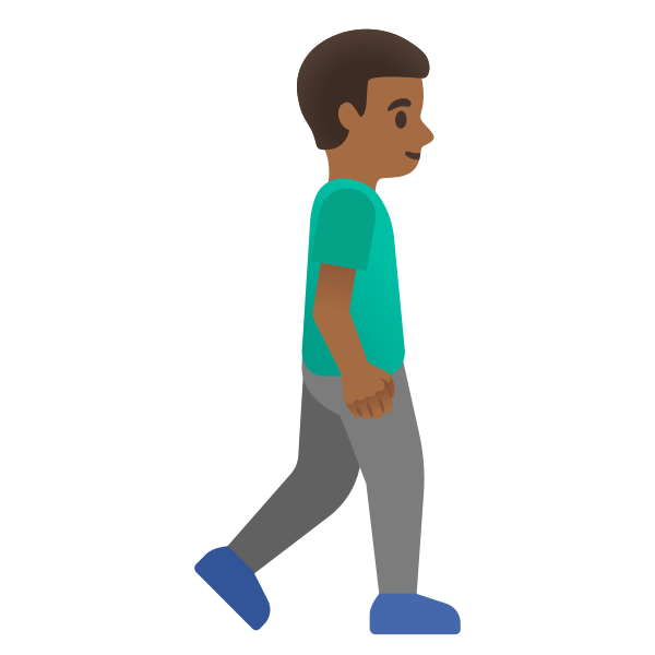 Emoji U1f6b6 1f3fe 200d 2642 200d 27a1