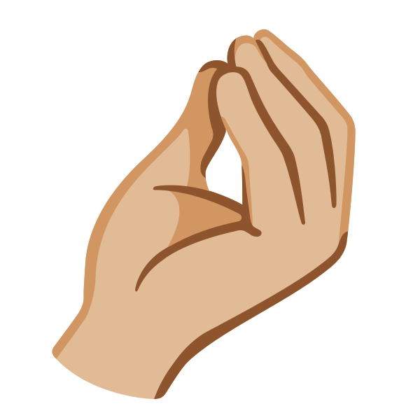 Emoji U1f90c 1f3fc