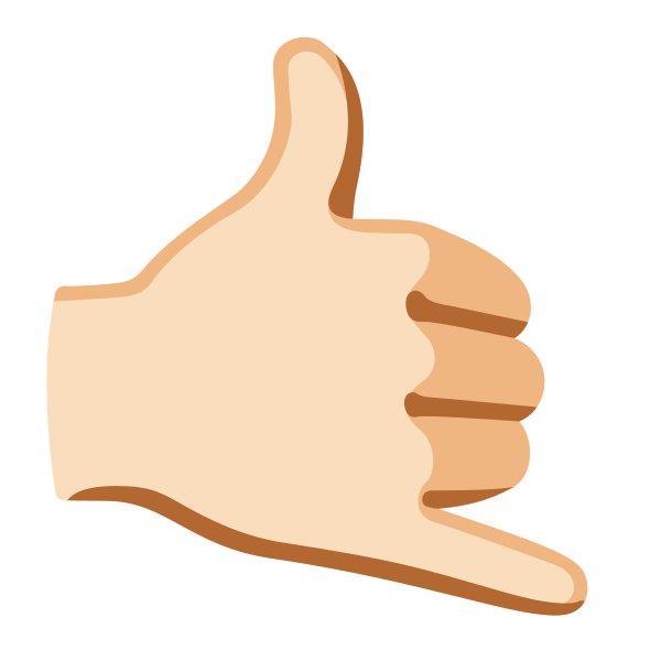 Emoji U1f919 1f3fb