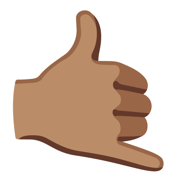 Emoji U1f919 1f3fd