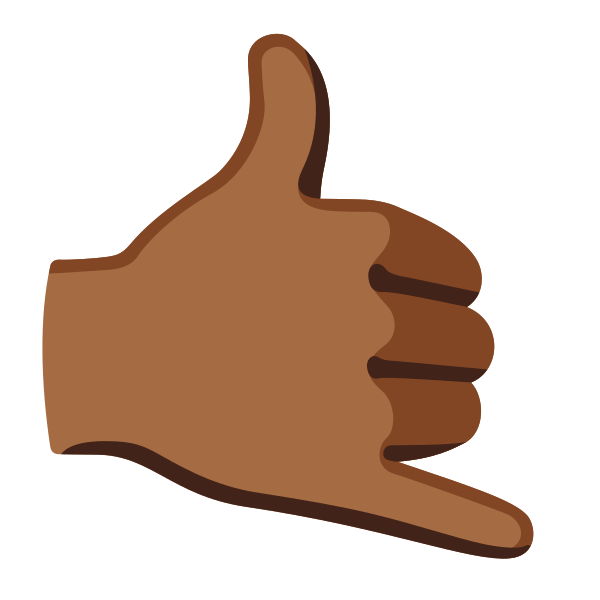 Emoji U1f919 1f3fe