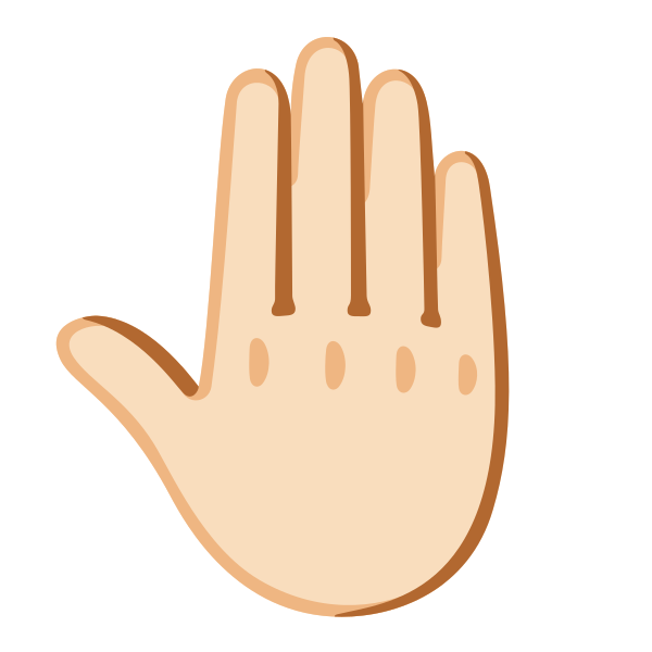 Emoji U1f91a 1f3fb