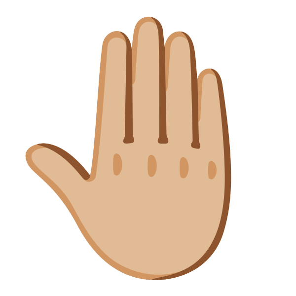 Emoji U1f91a 1f3fc