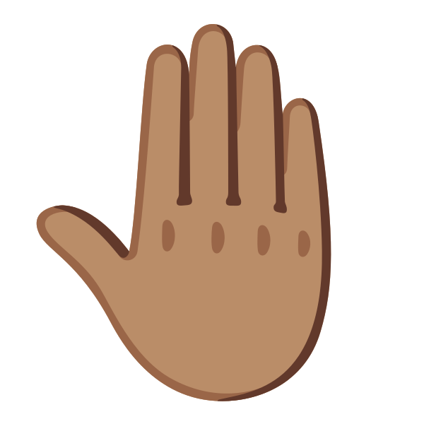 Emoji U1f91a 1f3fd