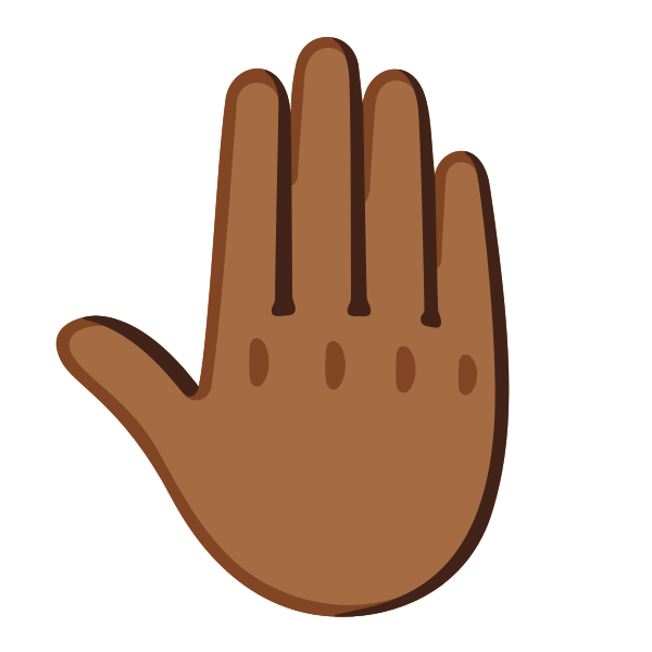 Emoji U1f91a 1f3fe