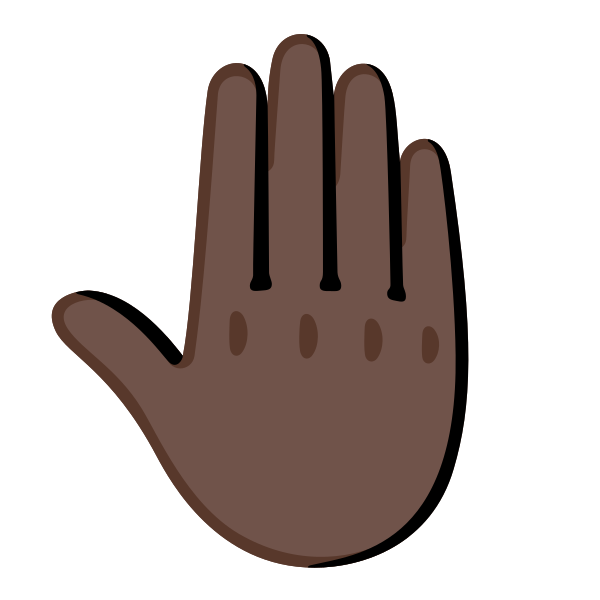 Emoji U1f91a 1f3ff