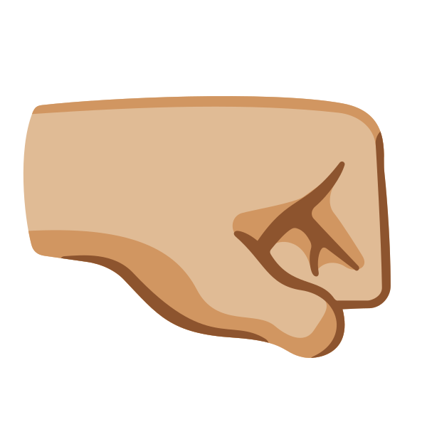 Emoji U1f91c 1f3fc