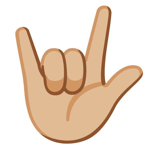 Emoji U1f91f 1f3fc