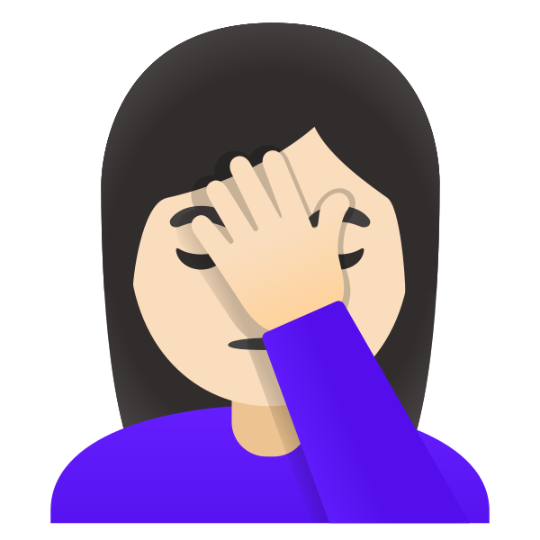 Emoji U1f926 1f3fb 200d 2640