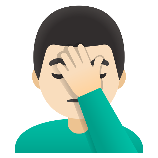 Emoji U1f926 1f3fb 200d 2642