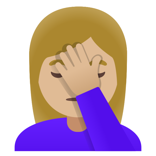 Emoji U1f926 1f3fc 200d 2640