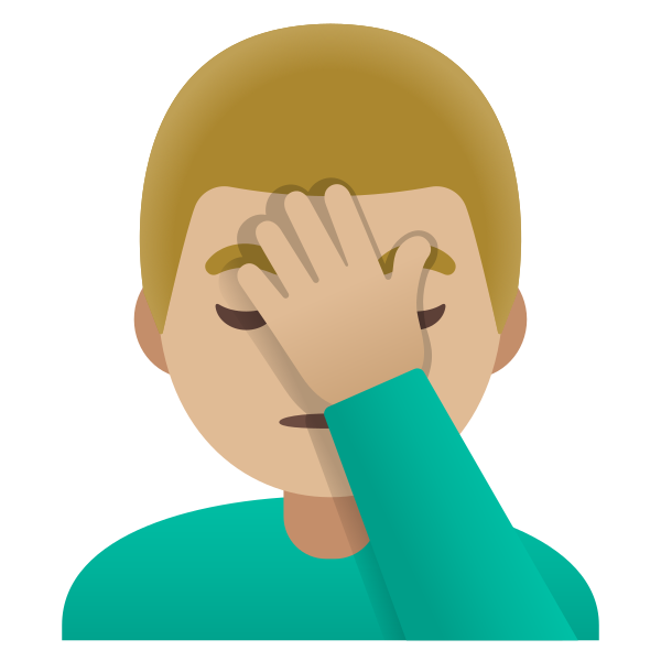 Emoji U1f926 1f3fc 200d 2642