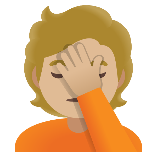 Emoji U1f926 1f3fc